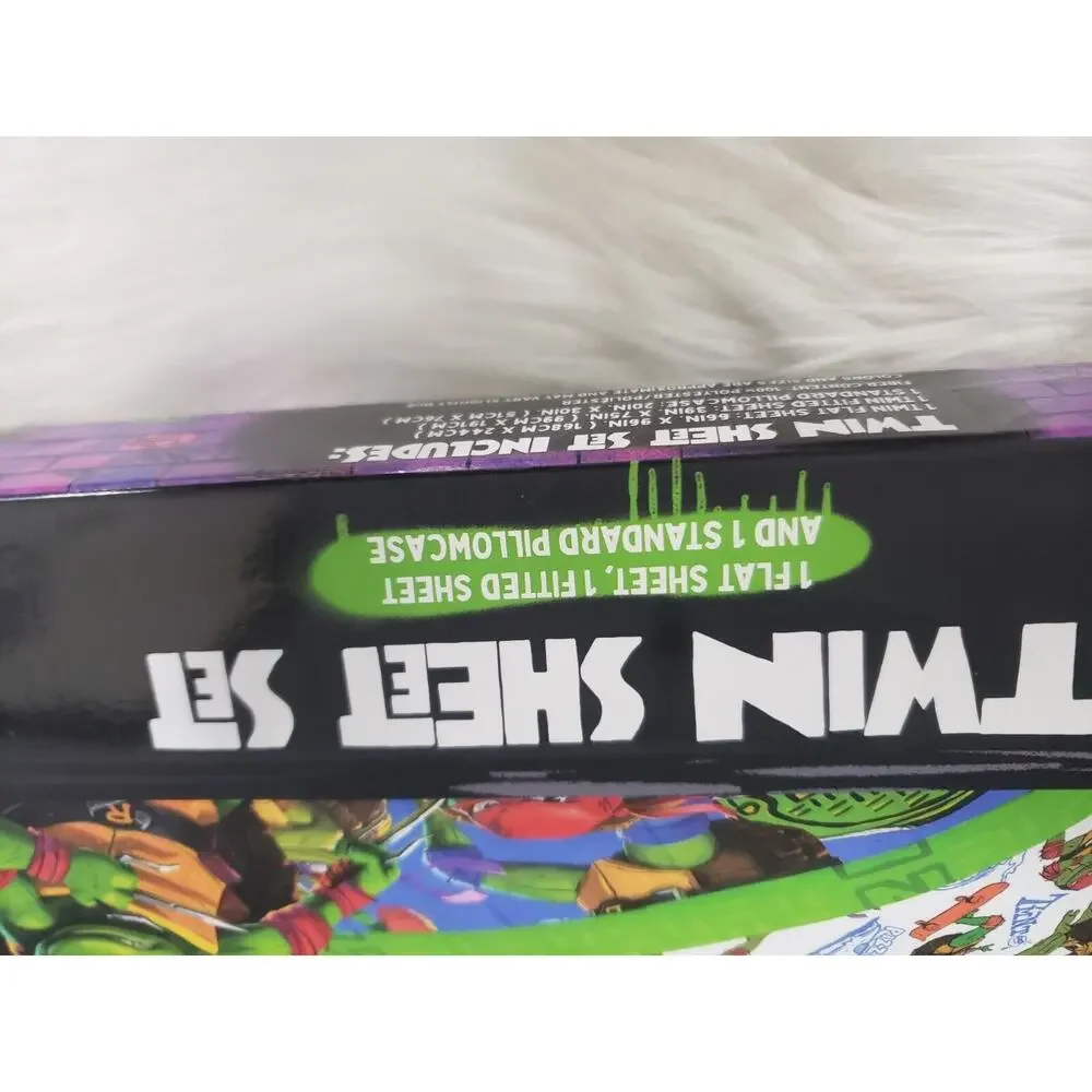 NEW Teenage Mutant Ninja Turtles TMNT Reversible Twin‎ Comforter AND Sheet Set